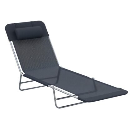 Folding Chaise Lounge Pool Chairs with Outdoor Sun Tanning Chairs
