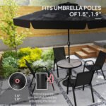 19" Patio Umbrella Base, 26 lbs Concrete Heavy Duty Umbrella Stand, Round Patio Umbrella Holder for 1.5"/1.9" Umbrella Poles for Outdoor, Lawn, Poolside - Image 4