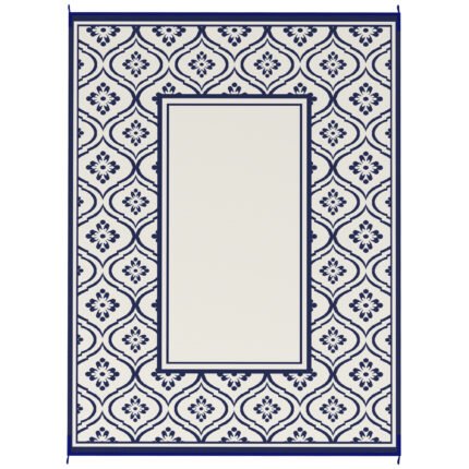 Reversible Outdoor Rug with Waterproof Plastic Straw