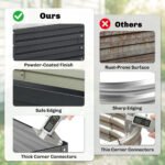 Galvanized Raised Garden Bed, 4' x 2' x 1' Metal Planter Box, for Growing Vegetables, Flowers, Herbs, Succulents, Gray - Image 5
