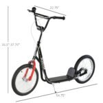 Youth Scooter Kick Scooter for Kids 5+, Max Load 220 LBS., with Adjustable Handlebar, 16" Inflatable Wheels, Dual Brakes - Image 3
