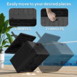 Patio Umbrella Base with Table Tray, Heavy Duty Weighted Umbrella Stand，Wheels Handles, 176lbs，Stand Filling - Image 6