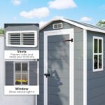 6' x 4' Outdoor Storage Shed, Plastic Shed with Floor, Window, Lockable Door and Vents for Outdoor Patio Storage, Gray - Image 5