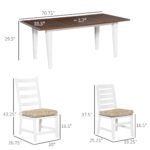 Patio Dining Set for 6, Outdoor Furniture Set with a Table & Chairs, Cushions, Umbrella Hole for Garden, Backyard, or Poolside, Beige - Image 3