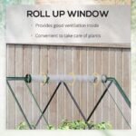 Raised Garden Bed with Cover, Outdoor Galvanized Metal Planter Box Kit, 4 x 3 ft Mini Greenhouse with 2 Large Screen Windows, for Growing Flowers, Vegetables and Herbs, Clear - Image 8