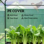 Greenhouse with Raised Garden Bed, Galvanized Steel Outdoor Greenhouse with Roll Up Door, 56" x 56" x 75", Dark Gray - Image 6