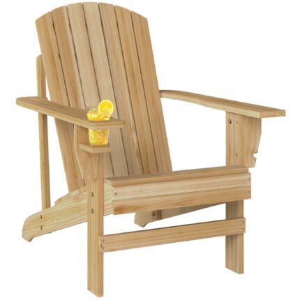 Oversized Adirondack Chair with Outdoor Fire Pit and Porch Seating