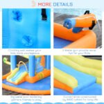 5-in-1 Kids Inflatable Bounce House Jumping Castle with Water Pool, Slide, Climbing Walls & 2 Water Guns - Image 7
