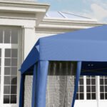 10' x 10' Pop Up Canopy Tent with Netting, Instant Gazebo, Screen House Room with Carry Bag, Height Adjustable, for Outdoor, Garden, Patio, Camping - Image 8