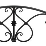 Garden Bridge 3.3FT, Decorative Classic Backyard Pond Bridge with Safety Railings Black - Image 8