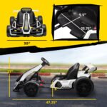 24V 7.5 MPH Electric Go Kart with Adjustable Seat, Slow Start - Image 3