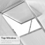 4' L x 6' W Walk-In Polycarbonate Greenhouse with Roof Vent,Greenhouse for Winter - Image 7