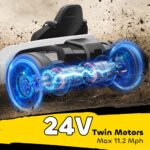 24V Electric Go Kart with Dual 150W Motors, Adjustable Seat & 11.2MPH High Speed, Slow Start, 5-Point Harness - Image 4