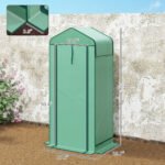 Mini Greenhouse with Screen Roof, 4 Tier Portable Small Greenhouse with High Strength PE Cover, Green - Image 3