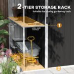 8 x 4ft Outdoor Garden Shed, Metal Shed with Air Vents and Lock for Backyard, Garden, Patio, Dark Gray - Image 4
