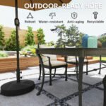 Patio Umbrella Base Holder, Heavy Duty Outdoor Umbrella Stand Base, Filled Up to 66lbs with Stand or 55lbs with Water for Garden, Poolside - Image 6