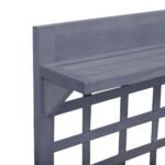 41" Raised Garden Bed Mobile Elevated Wooden Planter Box Stand with Wheels, Trellis and Storage Shelf, Gray - Image 8