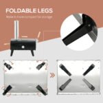 Pellet Wood Fired Pizza Oven Outdoor Pizza Maker with 12" Stone, Peel and Waterproof Cover - Image 6
