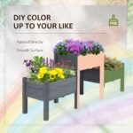 3 Tier Raised Garden Bed Freestanding Planter Box for Vegetables, Herb, Flowers - Image 4