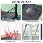 Portable Basketball Hoop System Stand with 33in Backboard, Height Adjustable 5FT-7FT Basketball Goal for Indoor Outdoor Use - Image 7