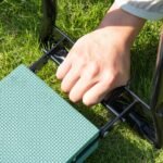 Padded Garden Kneeler and Seat Bench, Padded Foldable Garden Stool, Green - Image 8
