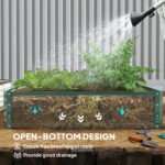 Galvanized Raised Garden Bed, 4' x 4' x 1' Metal Planter Box, for Growing Vegetables, Flowers, Herbs, Succulents, Green - Image 6