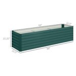8x2x2ft Galvanized Raised Garden Bed Kit with Safety Edging for Flowers, Herbs and Vegetables, Green - Image 3