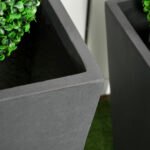 2-Pack Outdoor Planter Set, Flower Pots with Drainage Holes, Durable & Stackable Plant Pot, 22in & 18in, for Porch, Entryway, Patio, Yard, Garden, Gray - Image 7