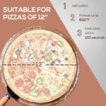 Pellet Wood Fired Pizza Oven, Outdoor Pizza Maker with 12" Rotating Stone, Peel and Waterproof Cover - Image 4