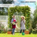 Garden Arch Trellis, 8 FT Tall Metal Plant Trellis Support with Climbing Net, Cucumber Trellis for Climbing Plants - Image 7