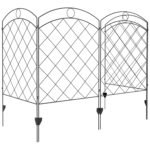 4 Pack Garden Fencing for Yard, Decorative Fence Panels as Flower Edging, Circle