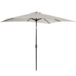 9' x 7' Solar Umbrella, LED Lighted Patio Umbrella for Table or Base with Tilt & Crank, Outdoor Umbrella for Garden, Deck, Backyard, Pool, Beach - Image 11