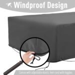 97" x 65" x 26" Weatherproof Outdoor Sectional Patio Furniture Cover with Ultimate Weather Protection, Gray - Image 6