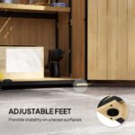 Wood Storage Shed, Outdoor Garden Shed with Asphalt Roof, 2 Shelves, Lockable Doors and Adjustable Feet, Natural - Image 8