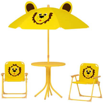 Kids Picnic Table and Chair Set with Outdoor Activity Table