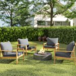 Patio Chair Cushions Set of 4 with Seat & Backrest, Fade Resistant Seat Replacement Cushion Set, Gray - Image 8