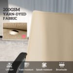 Foldable Chaise Lounge Cushion Set of 2, Outdoor Lounge Chair Cushion Set, UPF50+ 200gsm Fabric, 76" x 23", Beige - Image 4