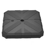 Square Patio Umbrella Base, Cantilever Offset Umbrella Base Heavy Duty Outdoor Umbrella Stand Base, Filled Up to 143lbs with Stand or 130lbs with Water for Garden Poolside