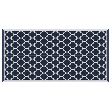 Reversible Outdoor Rug with 9' x 18' Waterproof Plastic Straw Floor Mat