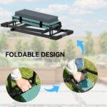 Garden Kneeler and Seat, Heavy Duty Foldable Gardening Stool with Thicker Soft Kneeling Pad, Extendable Steel Leg - Image 8