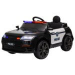 12V Kids Ride on Car w/ Remote Control, Siren, Light, Music, Spring Suspension, Horn & Transport Wheel, Black