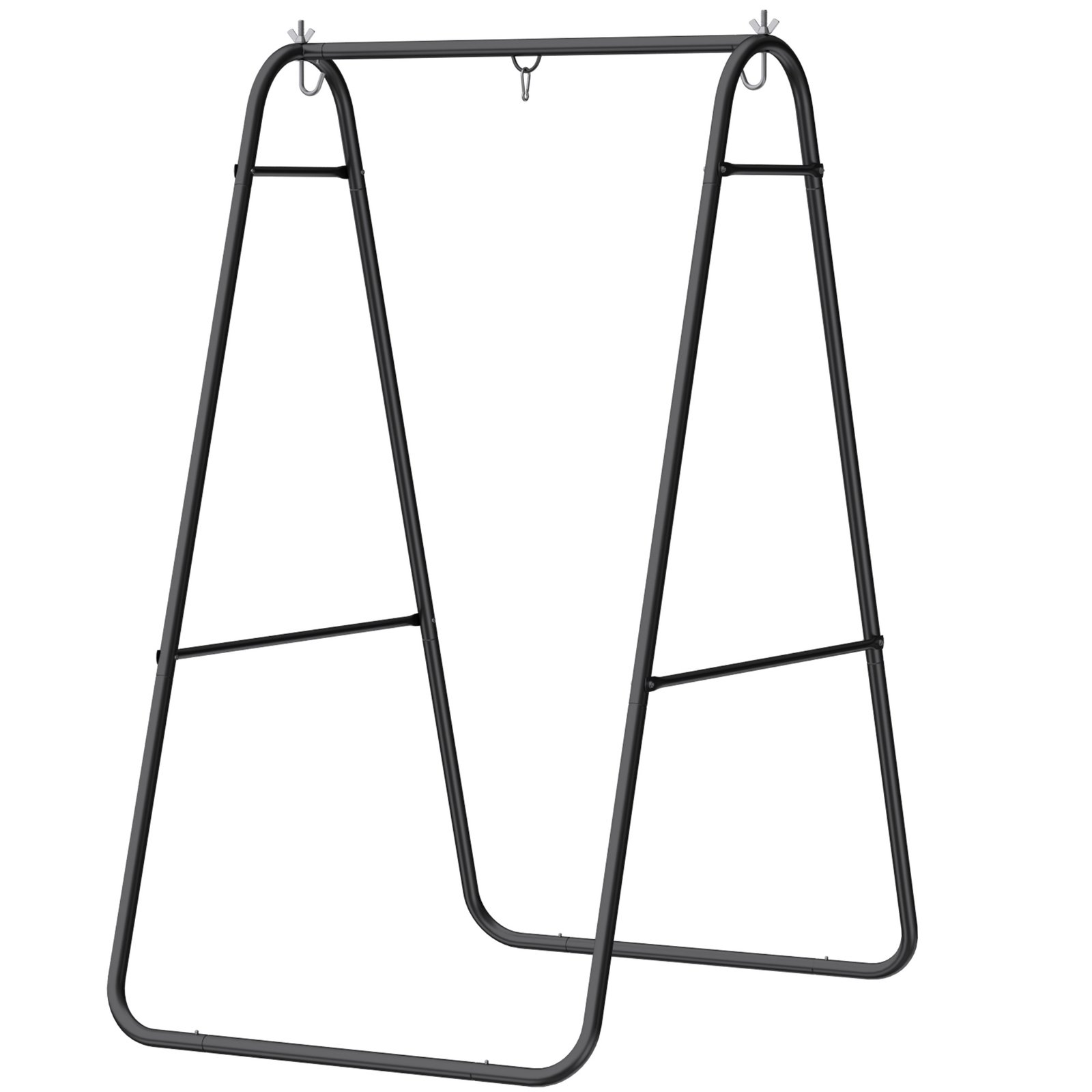 zz4a3019db1f8c9f5.jpg Hammock Chair Stand Only Heavy Duty Solid Steel A-Frame for Hanging Hammock, Egg Chair, Max Load 330 LBS, Black - Image 1