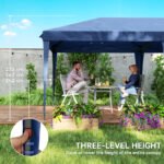 10' x 20' Pop Up Canopy Tent with 4 Sidewalls, Instant Gazebo with Carry Bag for Garden, Patio - Image 5