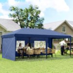 10' x 20' Pop Up Canopy Tent with 4 Sidewalls, Instant Gazebo with Carry Bag for Garden, Patio - Image 2