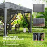 10' x 20' Pop Up Canopy Tent with Netting, Heavy Duty Instant Sun Shelter, Large Tents for Parties with Carry Bag for Outdoor, Garden, Patio - Image 6