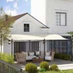10' x 20' Wall-Mounted Outdoor Pergola Canopy, Metal Patio Canopy with Drainage Holes for Backyard Garden - Image 8