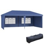 10' x 20' Pop Up Canopy Tent with 4 Sidewalls, Instant Gazebo with Carry Bag for Garden, Patio