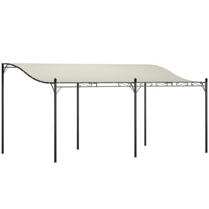 Wall-Mounted Pergola, 10' x 16', with Canopy