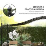 10' x 16' Wall-Mounted Outdoor Pergola Canopy, Metal Patio Canopy with Drainage Holes for Backyard Garden - Image 7