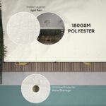 10' x 20' Wall-Mounted Outdoor Pergola Canopy, Metal Patio Canopy with Drainage Holes for Backyard Garden - Image 4